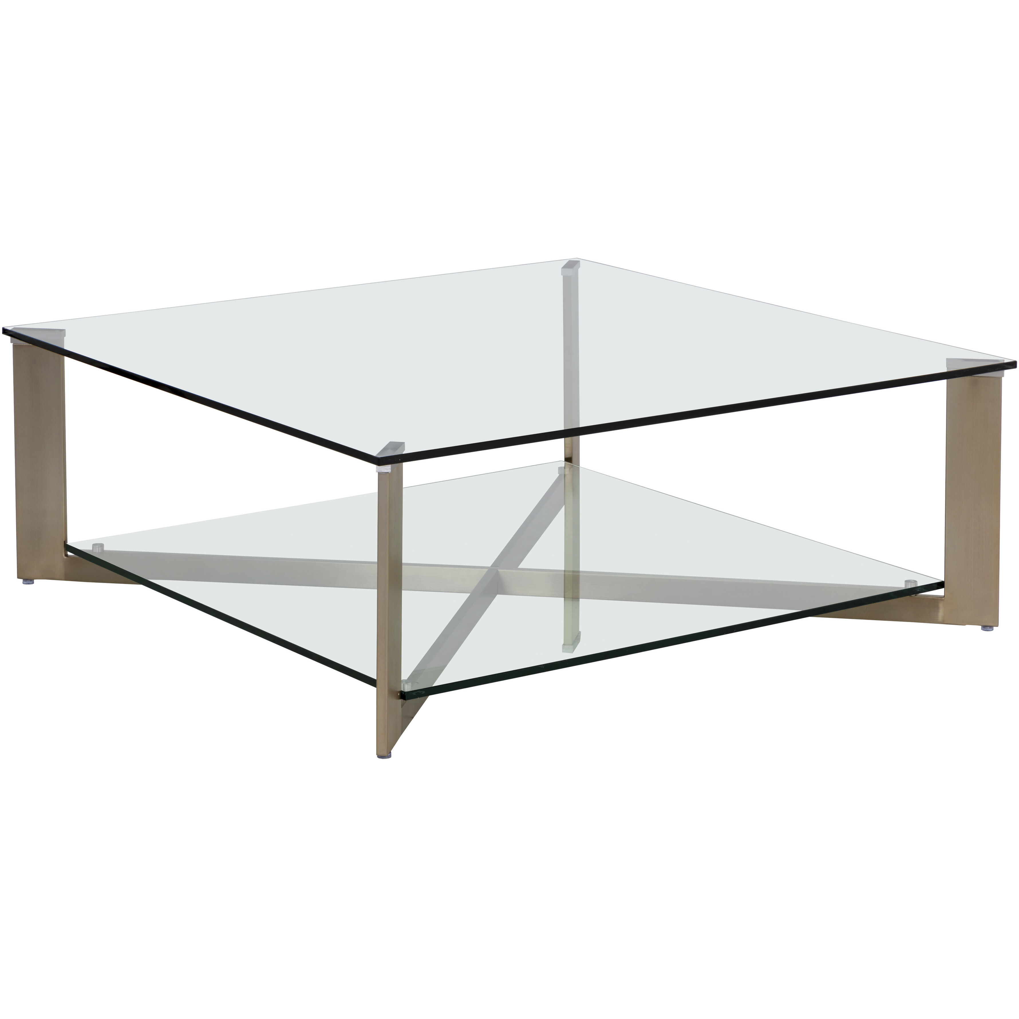 Xavier 43.25 X 43.25 inch Antique Brass Coffee Table